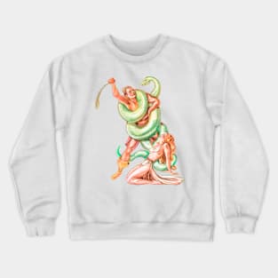 Girl Anaconda Snake Pin Up 1934 The Devil in Iron. Weird Tales. Retro Vintage Cover Comic Crewneck Sweatshirt